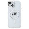 Karl Lagerfeld KLHMP15MHLSCHH iPhone 15  Plus 6.7 biały/white hardcase IML Metal Choupette Head MagSafe